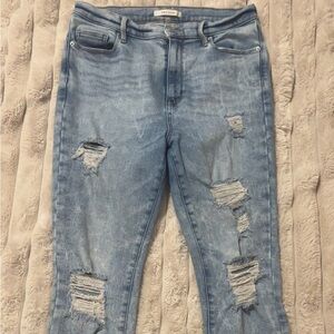 PacSun Light Blue high rise Ripped Skinny Jeans